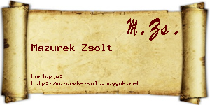 Mazurek Zsolt névjegykártya